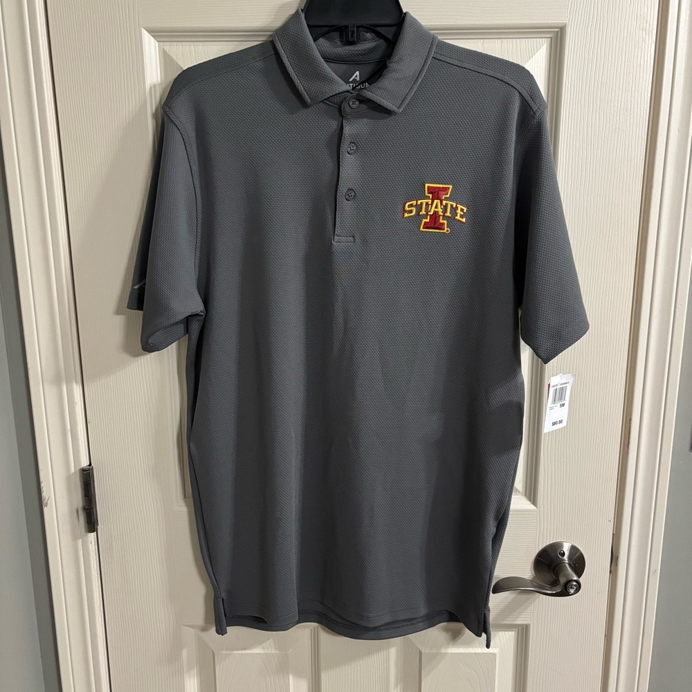 Iowa State Men's Gray Polo Shirt​‎